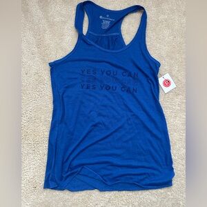 NWT pure barre yes you can royal blue racerback tank top